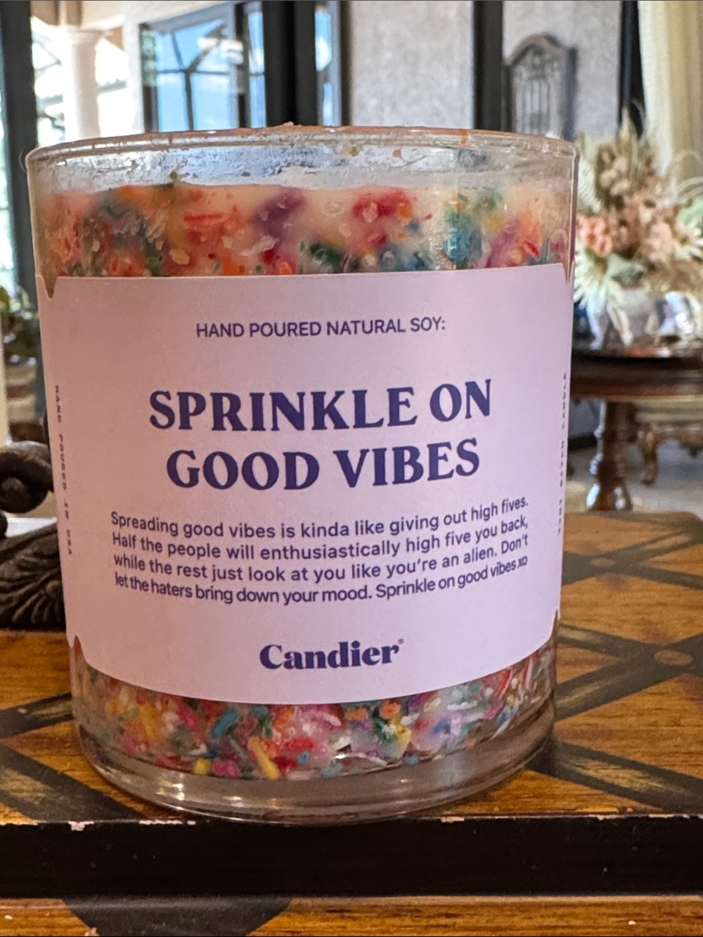 Sprinkle On Good Vibes Multicolor Confetti Soy Candle